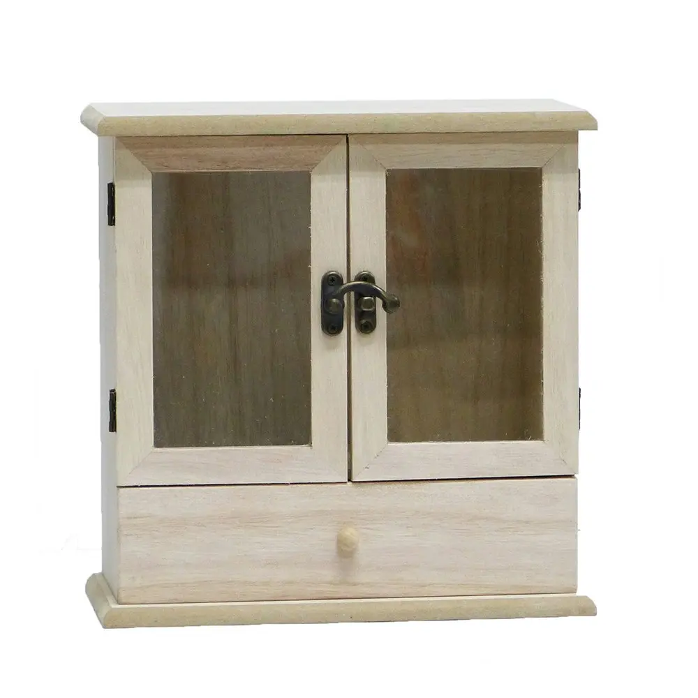 Boyle Craft Mini Wooden Kids/Children DIY Painting Cabinet Box w/Drawer 10x22cm - Home & Garden