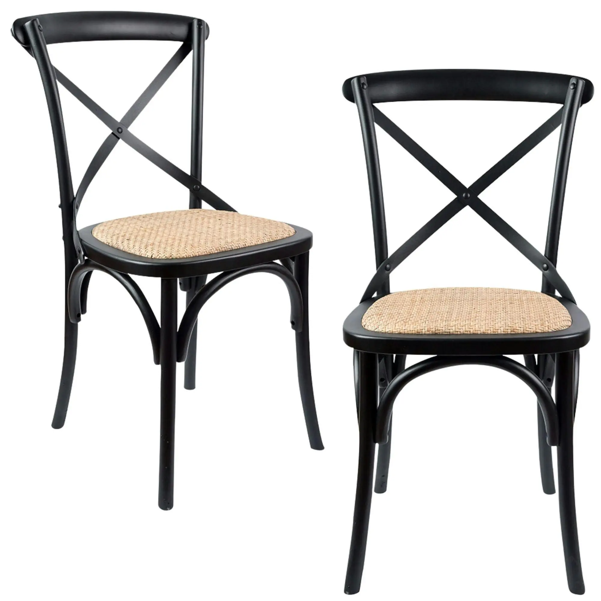 Aster 2pc Set Dining Chair Black - Furniture