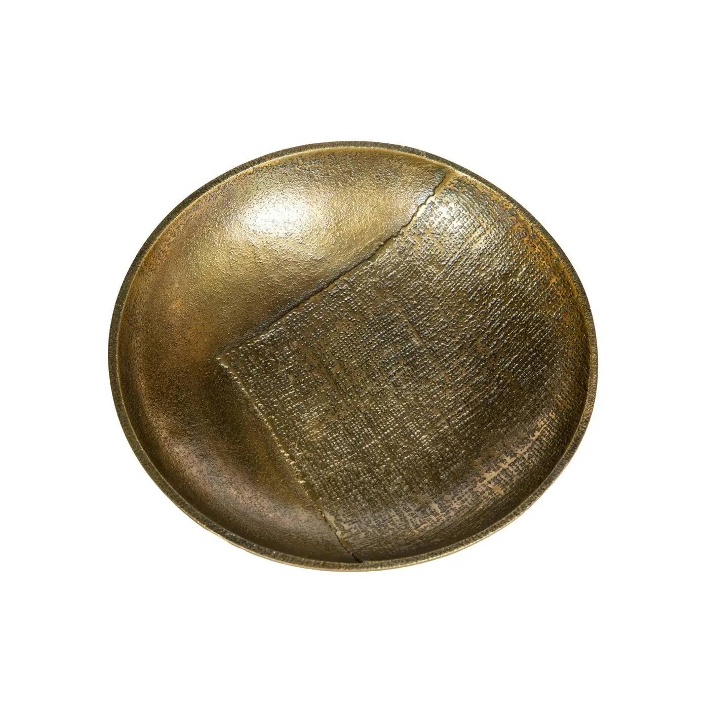 SSH Collection Jute 30cm Wide Bowl - Antique Brass