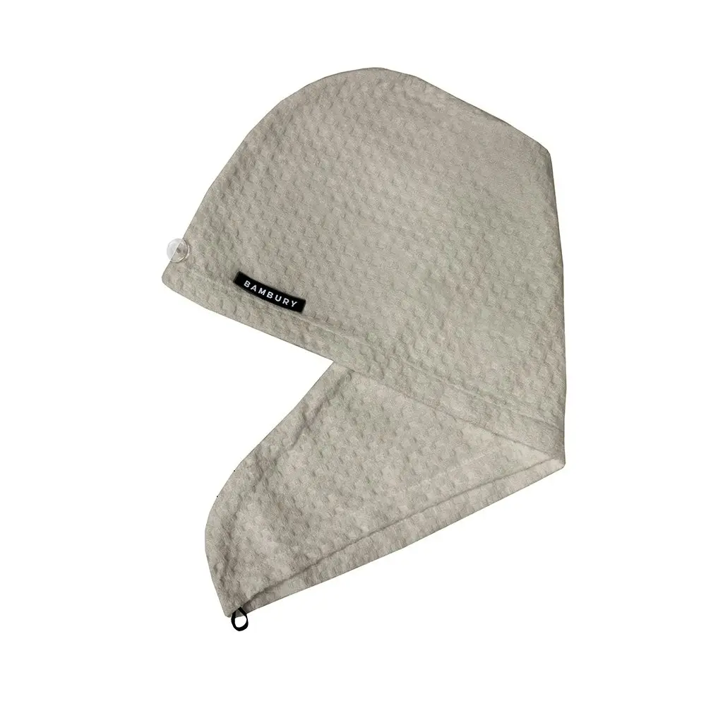 Bambury Home Living soft Matrix Microfibre Hair Wrap Stone Knitted 65 x 25cm - Home & Garden