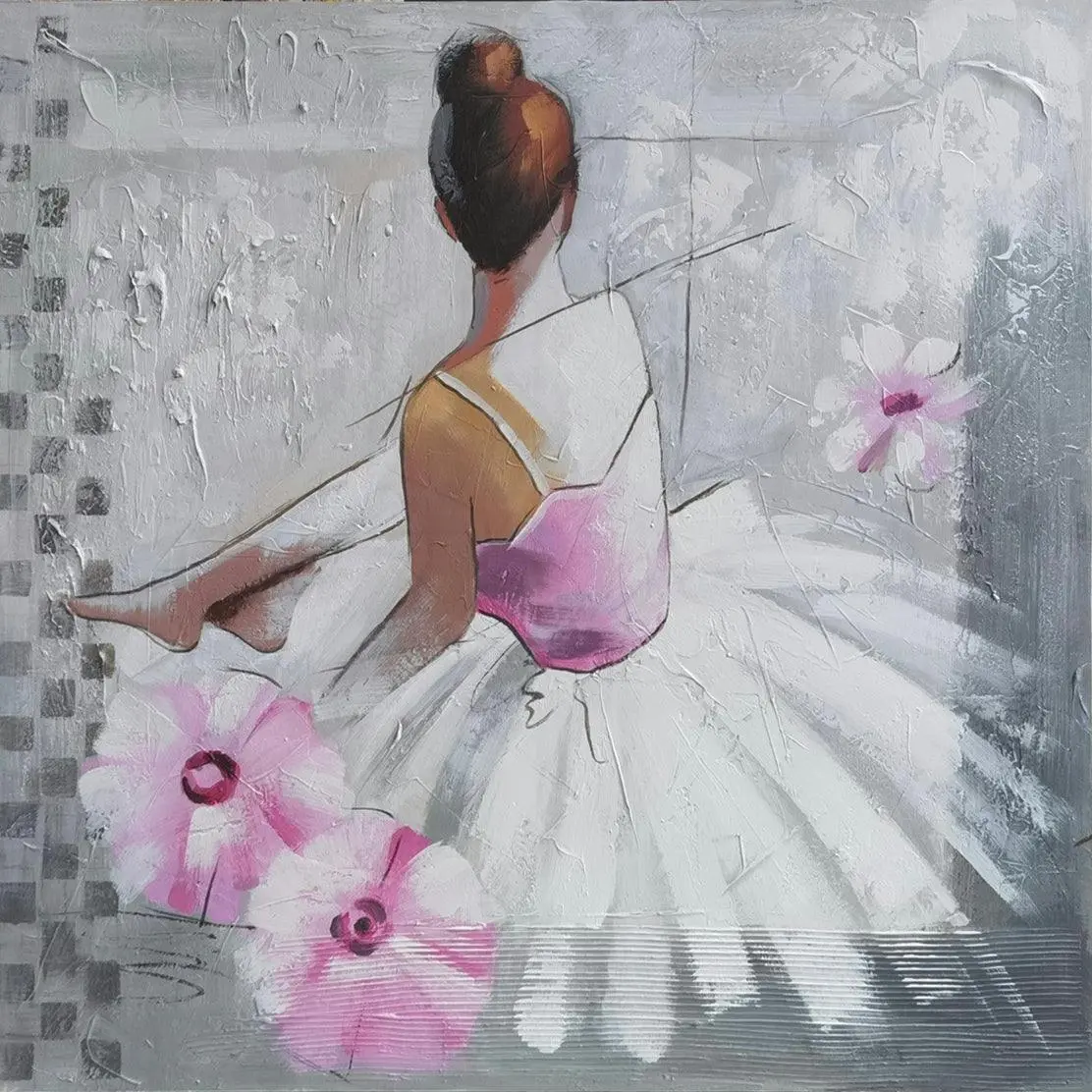 Ballerina Hand Painting Picture - Home & Garden