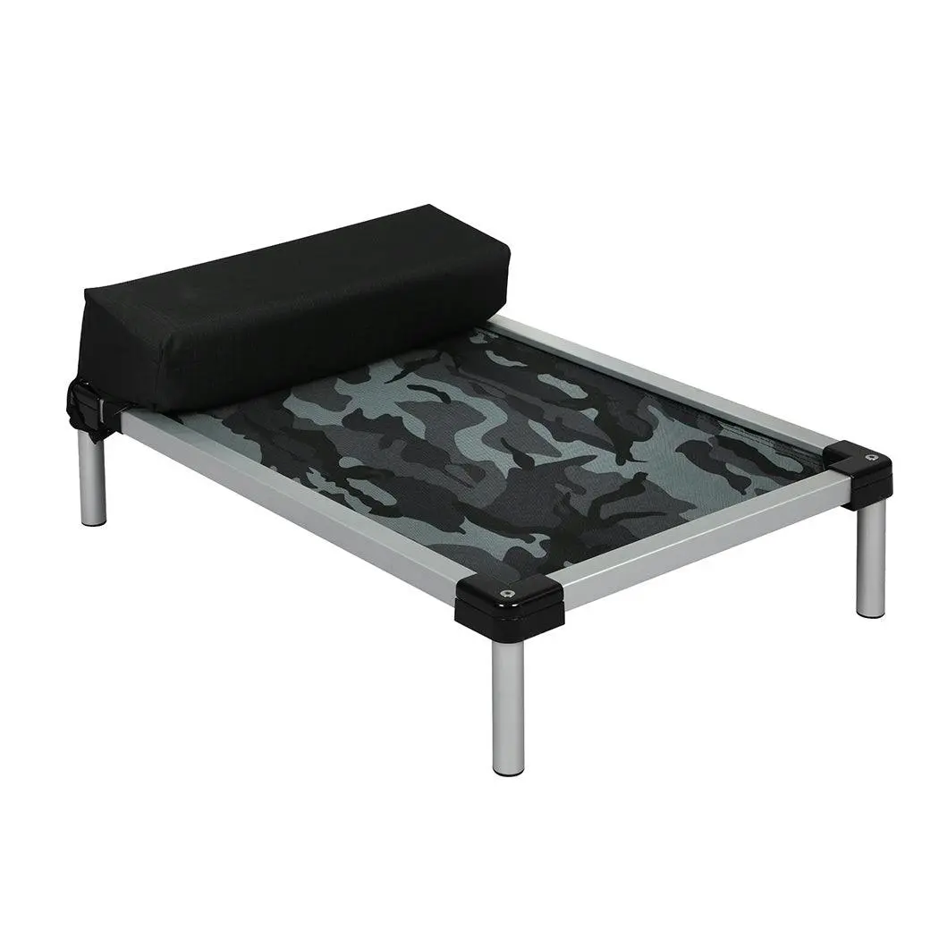 Pawz Pet Trampoline Aluminium Frame Dog Bed Elevated Pillow Oxford Cloth Medium - Pets