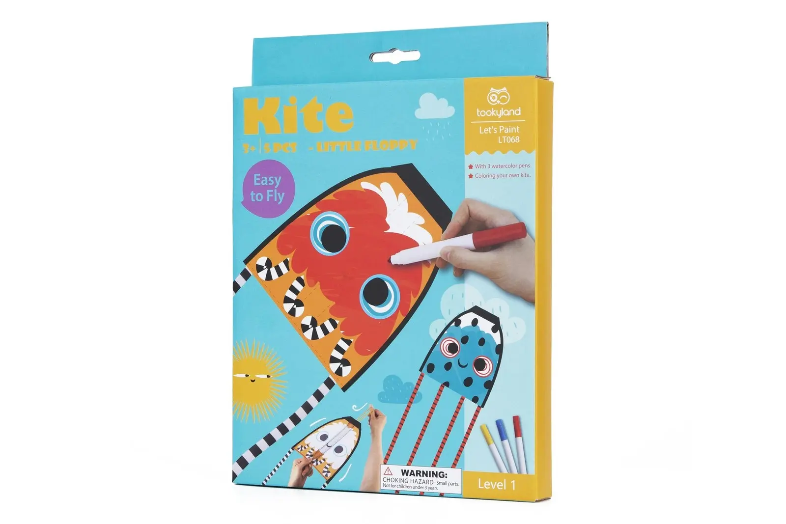 5pc Tookyland Kids Kite Little Floppy Colour Your Own Art/Craft Kit Set Toy 3+ - Hobbies