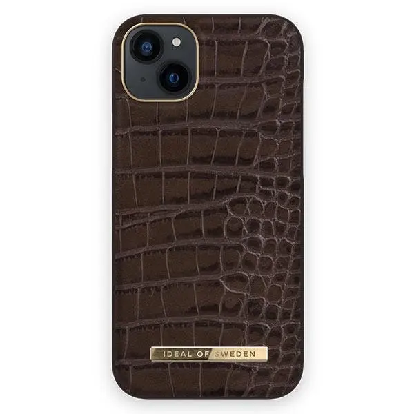 Ideal of Sweden Deep Walnut Croco Case (Suits iPhone 14 Plus) - Electronics