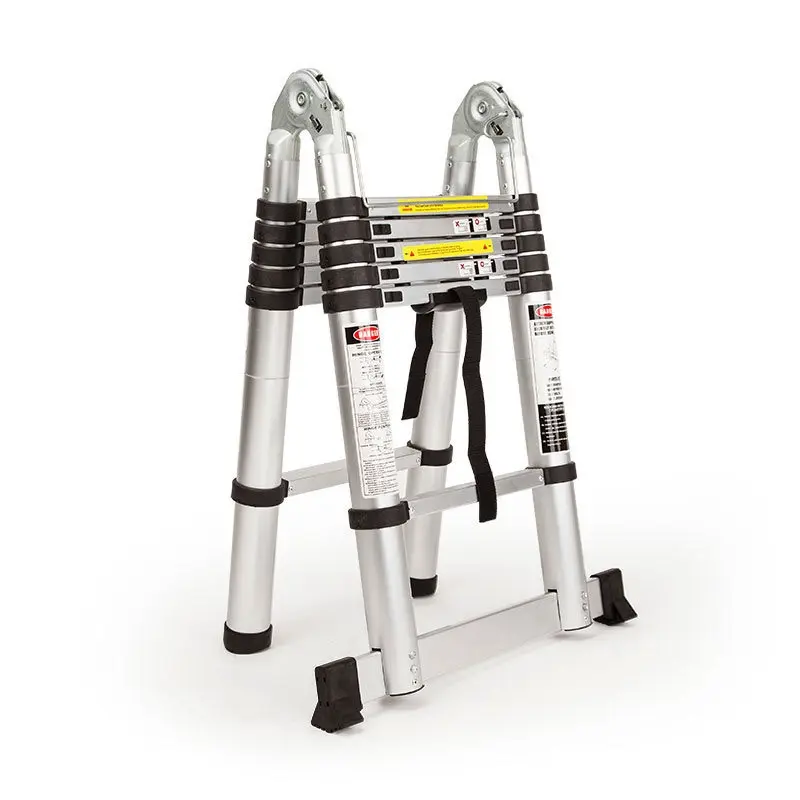 BULLET 3.8m Multipurpose Telescopic Ladder Portable Extension Aluminium Foldable Alloy Steps - Handyman Heaven Sale