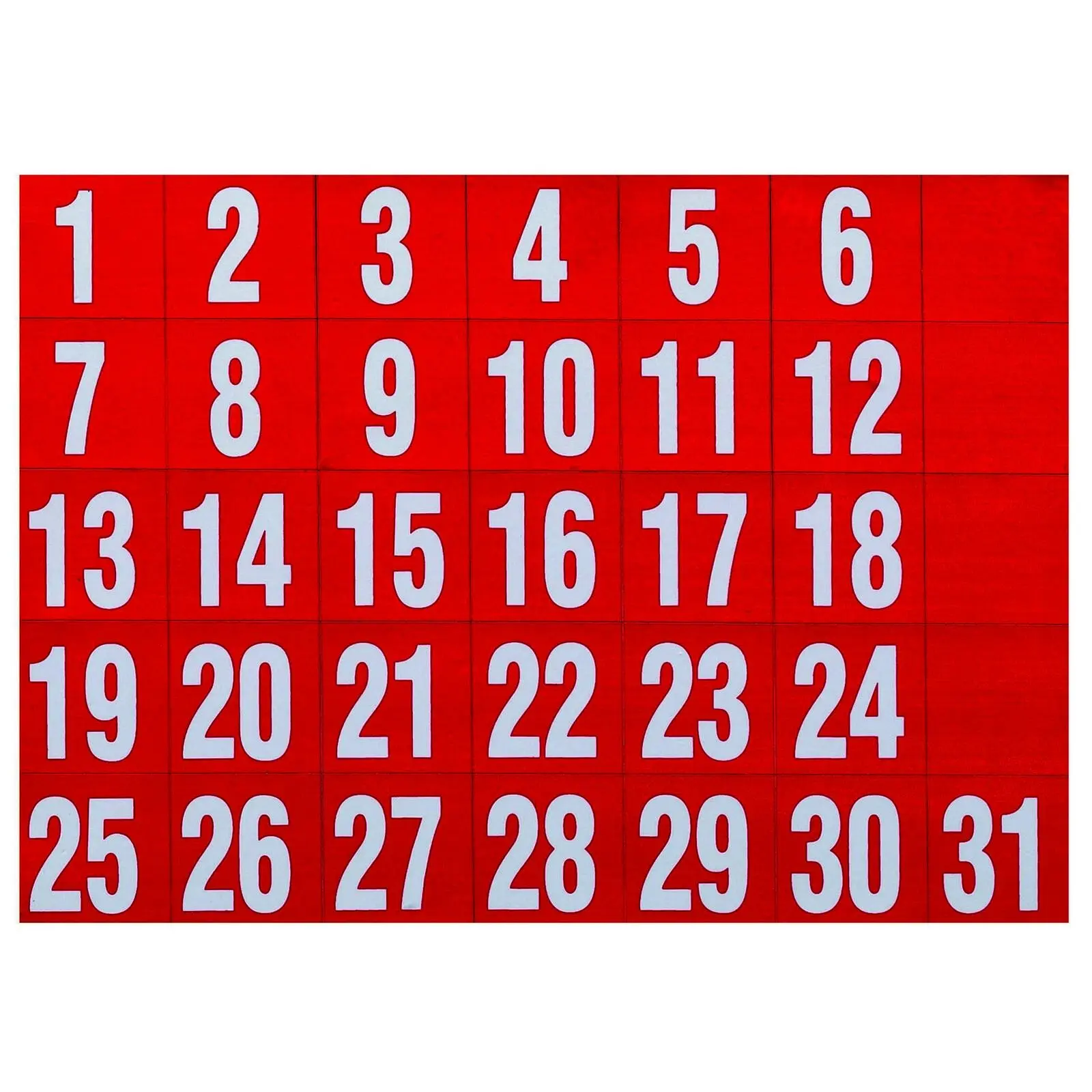 31PK Quartet Magnetic 2.5x3cm Dates Holder Organiser Set For Document/Photos Red - Office