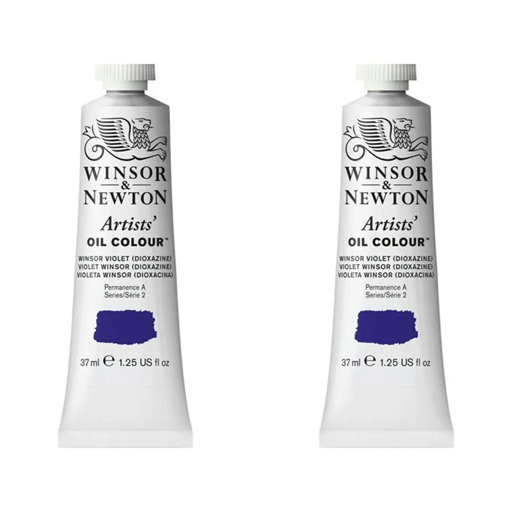 2x Winsor & Newton Artists Oil Colour 37ml Paint Tube Winsor Violet Dioxazine S2 - Hobbies