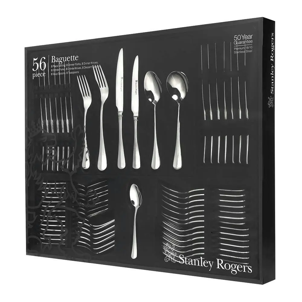 Stanley Rogers 56 Piece Baguette Cutlery Set 56pc Stainless Steel - Kitchenware - Save up to 70%
