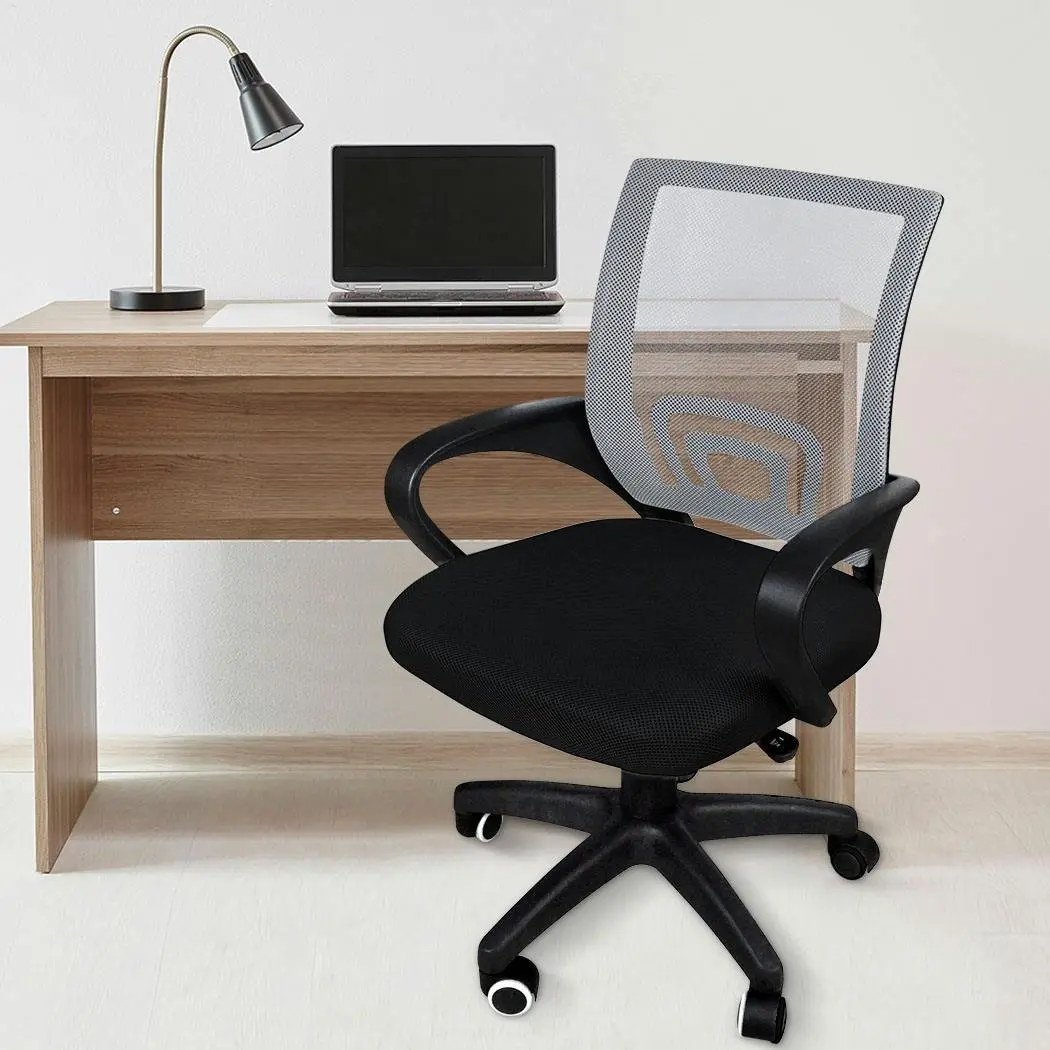Levede Office Chair Gaming Computer Mesh Chairs Executive Seating Work Seat Grey - Furniture