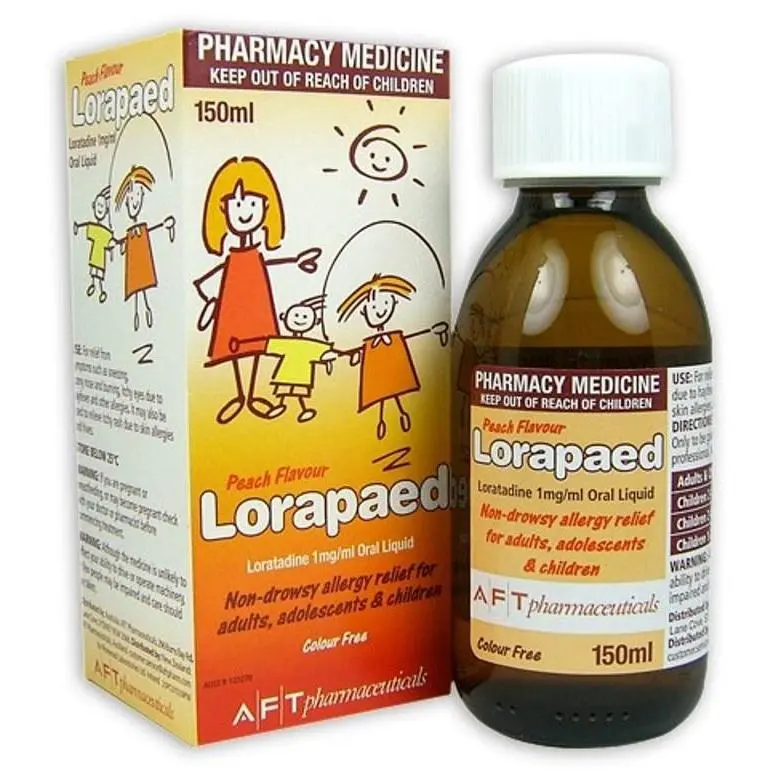 Lorapaed Antihistamine Liquid 1mg/ml 150ml - Health