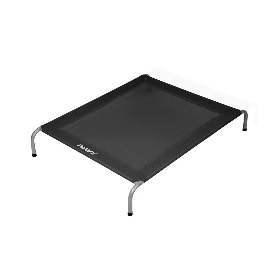 Pawz Elevated Trampoline Pet Bed Dog Puppy Raised Heavy Duty Medium Black - Pets