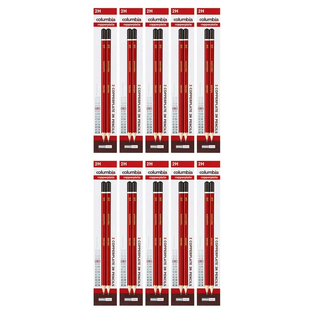 20pc Columbia Kids/Adults Copperplate Range 2H Drawing/Sketching/Writing Pencils - Office