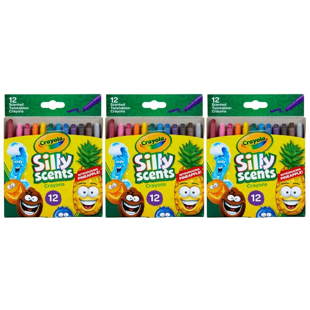 36pc Crayola Twistables Silly Scents Mini Kids Art/Craft Twist Colouring Crayons - Hobbies