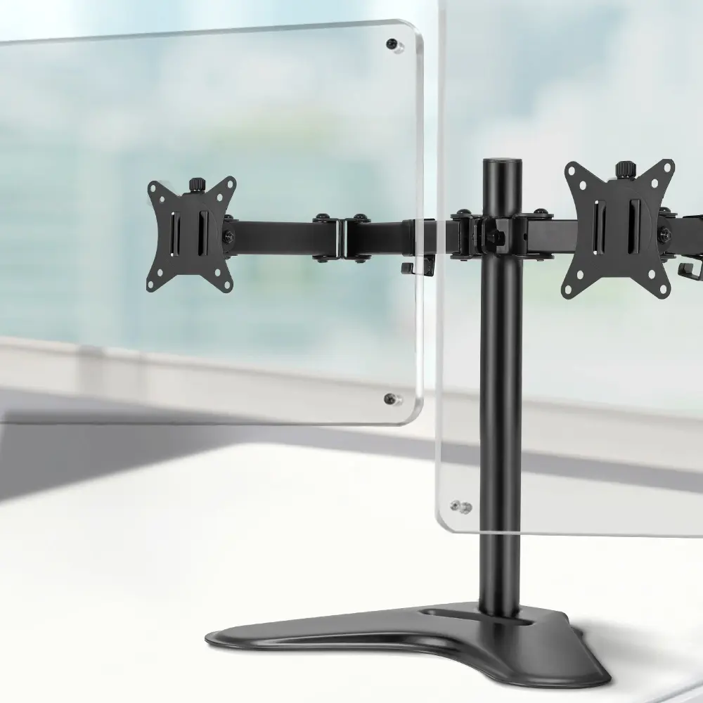 Artiss Monitor Stand Arm Dual HD LED TV Freestanding Mount Holder 2 Arm Display - Electronics