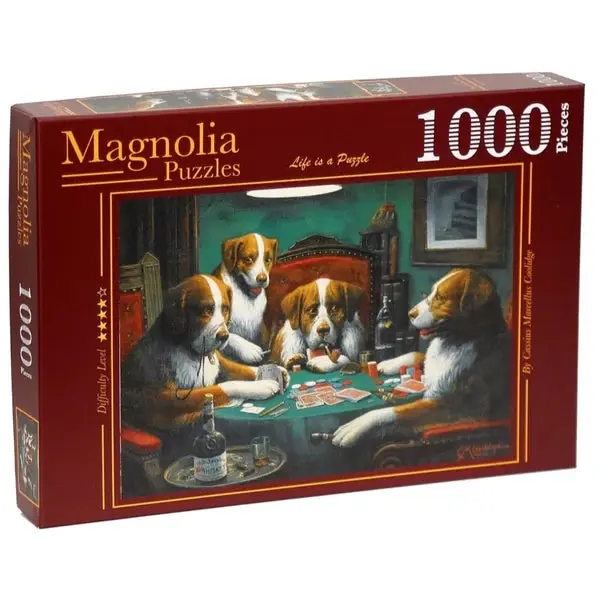 1000pc Dogs Playing Poker Jigsaw Puzzle - Toys & Games