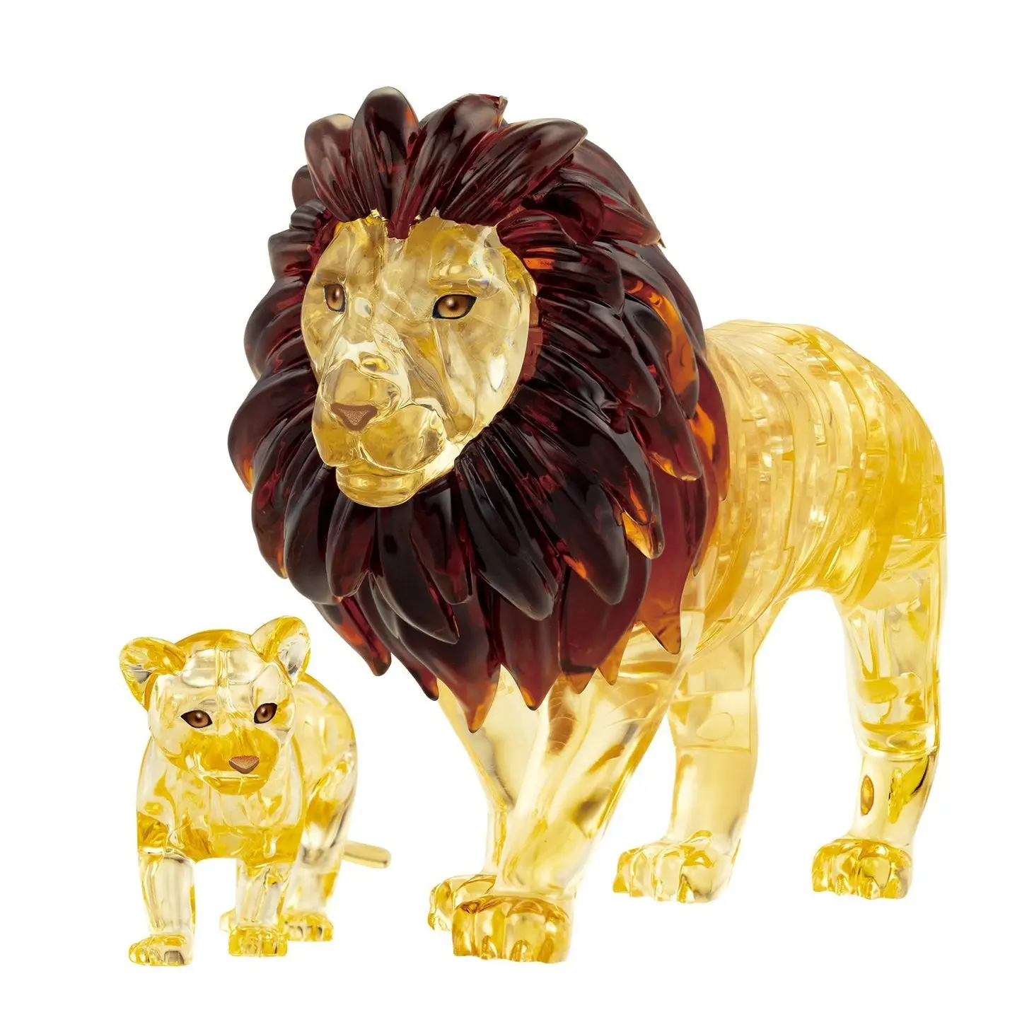 3D Lion & Cub Crystal Puzzle - Toys & Games