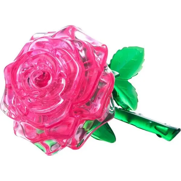 3D Pink Rose Crystal Puzzle - Toys & Games