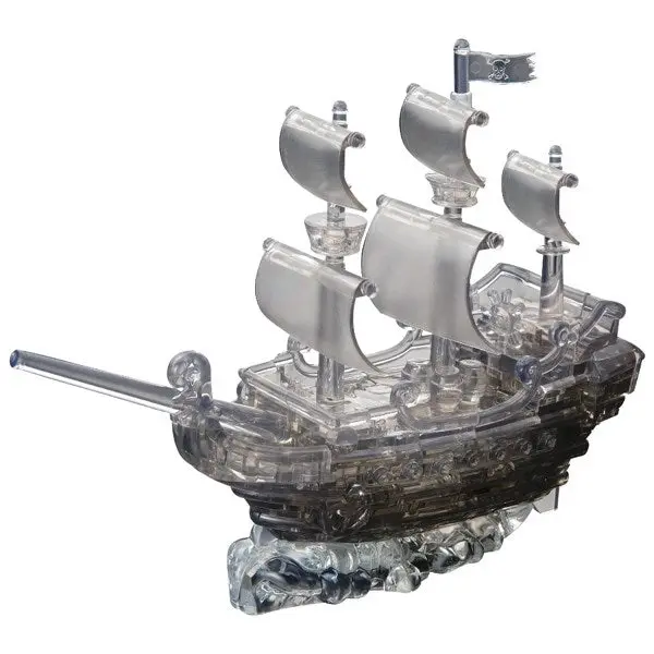 3D Black Pirate Ship Crystal Puzzle - Toys & Games