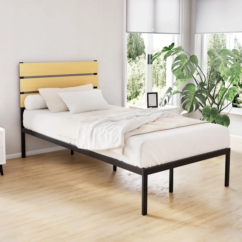 Artiss Bed Frame King Single Size Metal Frame PAULA - Furniture