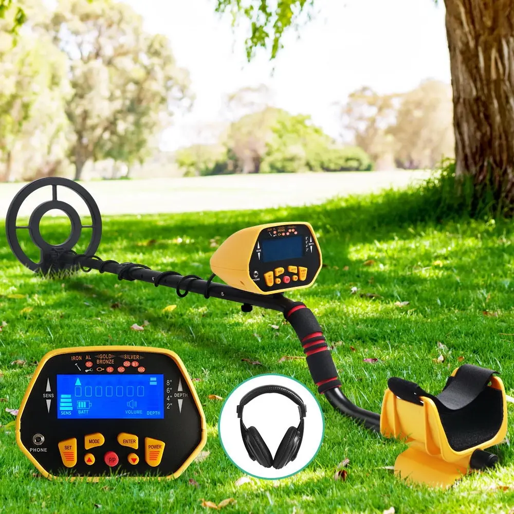 Metal Detector 180MM Deep Sensitive Waterproof Treasure Hunter Gold Digger Yellow - Commercial