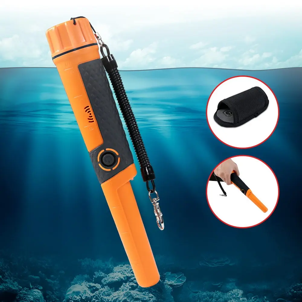 Metal Detector 40MM Sensitive Handheld Pinpointer Waterproof Automatic Hunter Orange - Commercial