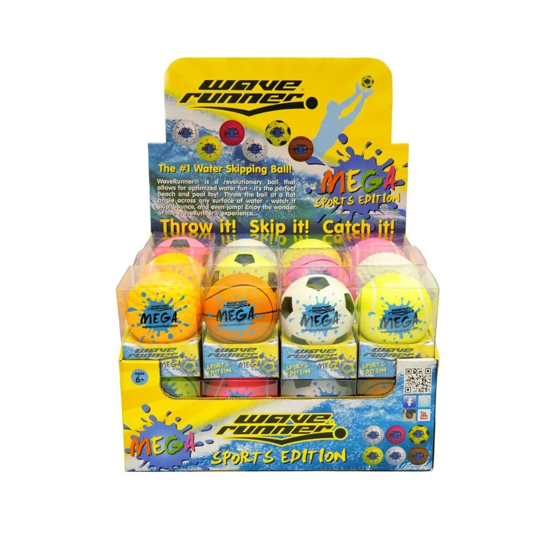 Wave Runner Mega Sport Ball 9cm Asst Wr800b Spt - Up to 70% off Summer Sale