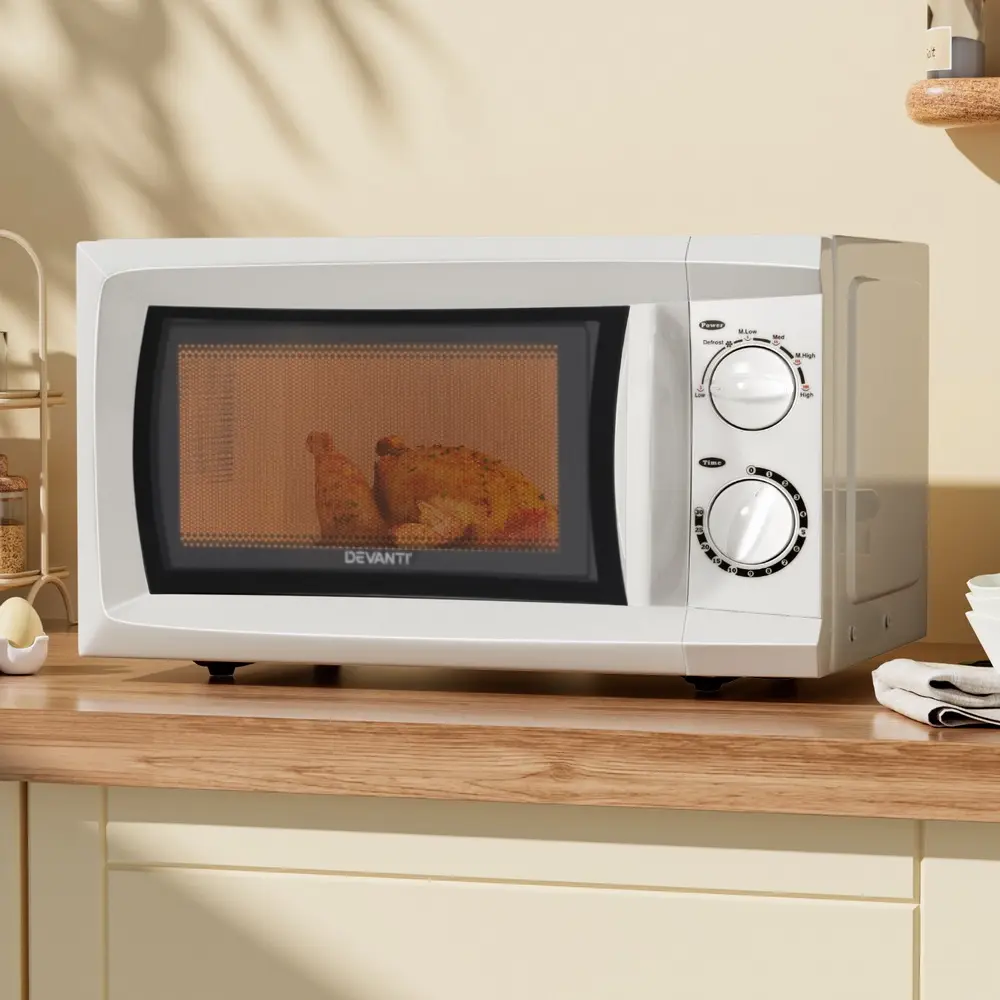 Devanti 20L Microwave Oven 700W White - Home & Garden