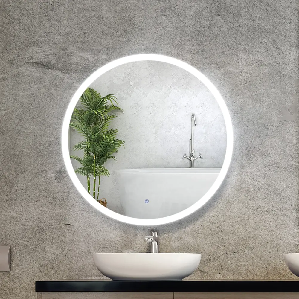 Embellir Wall Mirror 80cm with Led light Makeup Home Decor Bathroom Round Vanity - Home & Garden