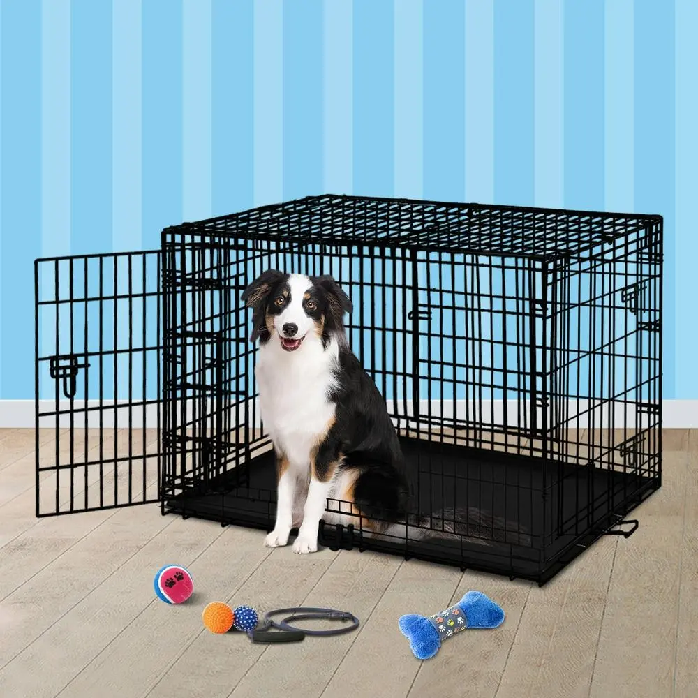 BEASTIE Dog Cage 36 inch Large Pet Crate Kennel Cat Metal Playpen Foldable - Pets
