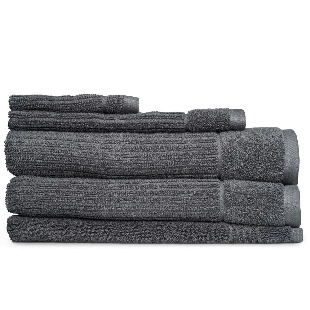 5pc Sheraton Luxury Maison Soho Cotton Bath/Face/Hand Towel/Mat Set Charcoal - Best Selling Linen & Towels - From $20