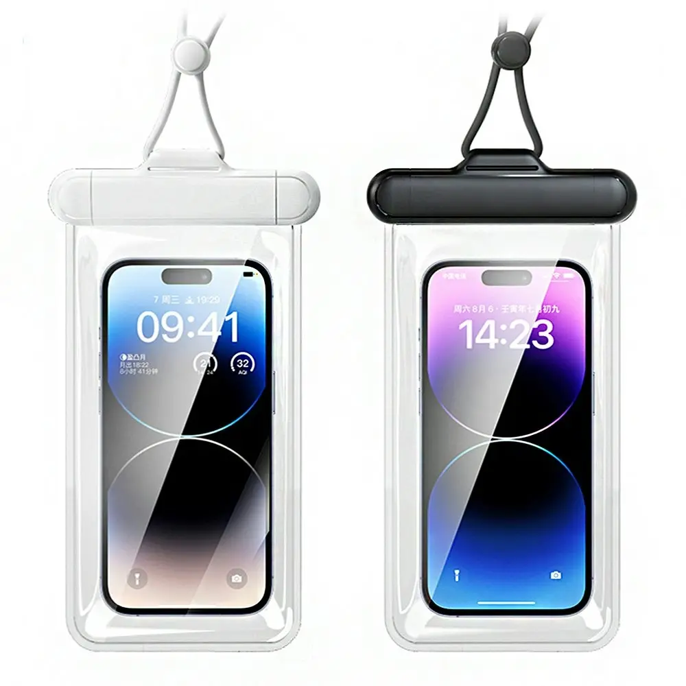 2Pcs Waterproof Phone Case Transparent Soft Cellphone Swimming Protective Case - Electronics
