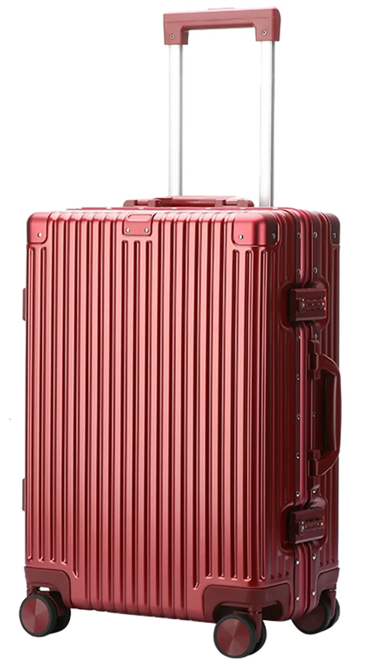 Bopai Aluminium Luggage Suitcase Light weight Carry on HardCase B3207 Red - Fashion