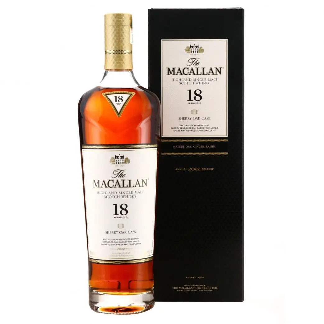 Macallan 18 Year Old Sherry Oak 2022 Release 700ml - Alcohol