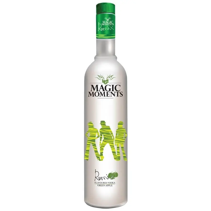 Magic Moments Green Apple Premium Indian Vodka 1L - Alcohol