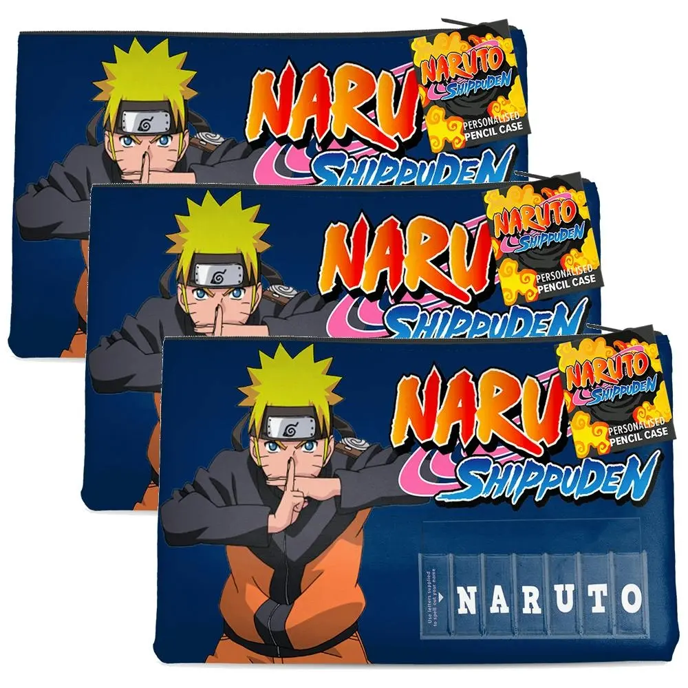 3x Naruto Shippuden Shadow Clone Personalized Named Pencil/Stationary Case - Office