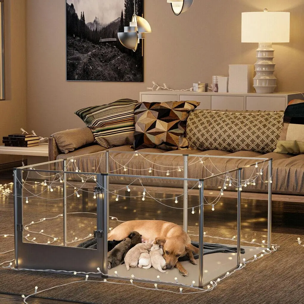Waterproof Dog Playpen & Whelping Pen with Mat - Pets