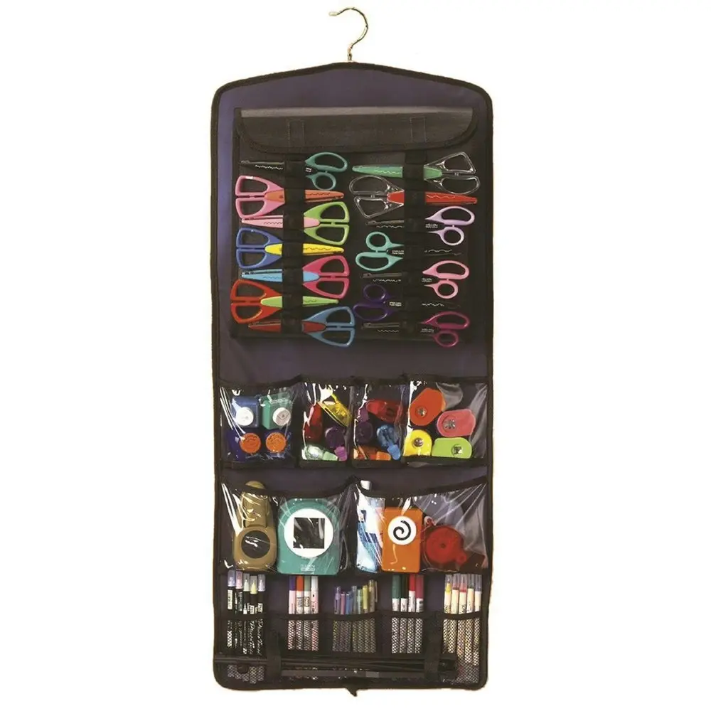 Jokari Scrap N Stor Organiser Hanging Pocket Storage Portable Rack Black 30cm - Home & Garden