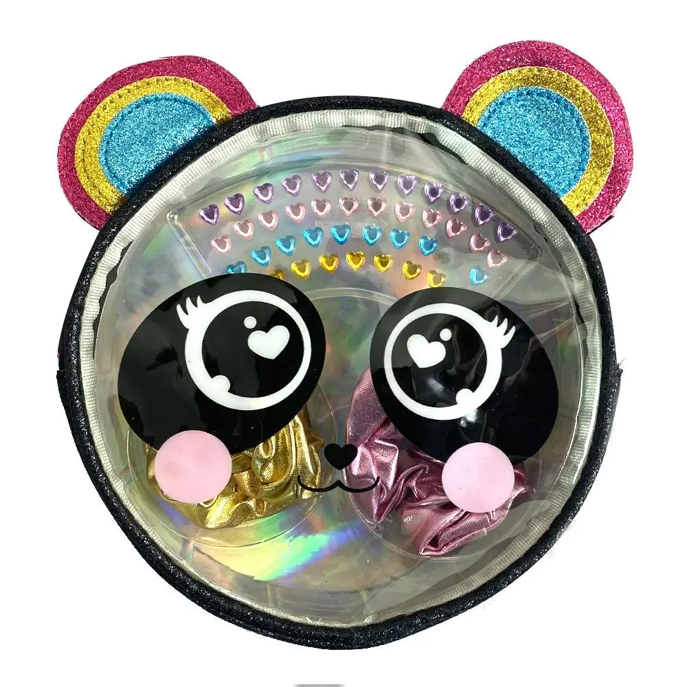 Panda Kids/Childrens Glitter Round Bag Earring Sticker w/Strap/Hair Scrunchie - Fashion