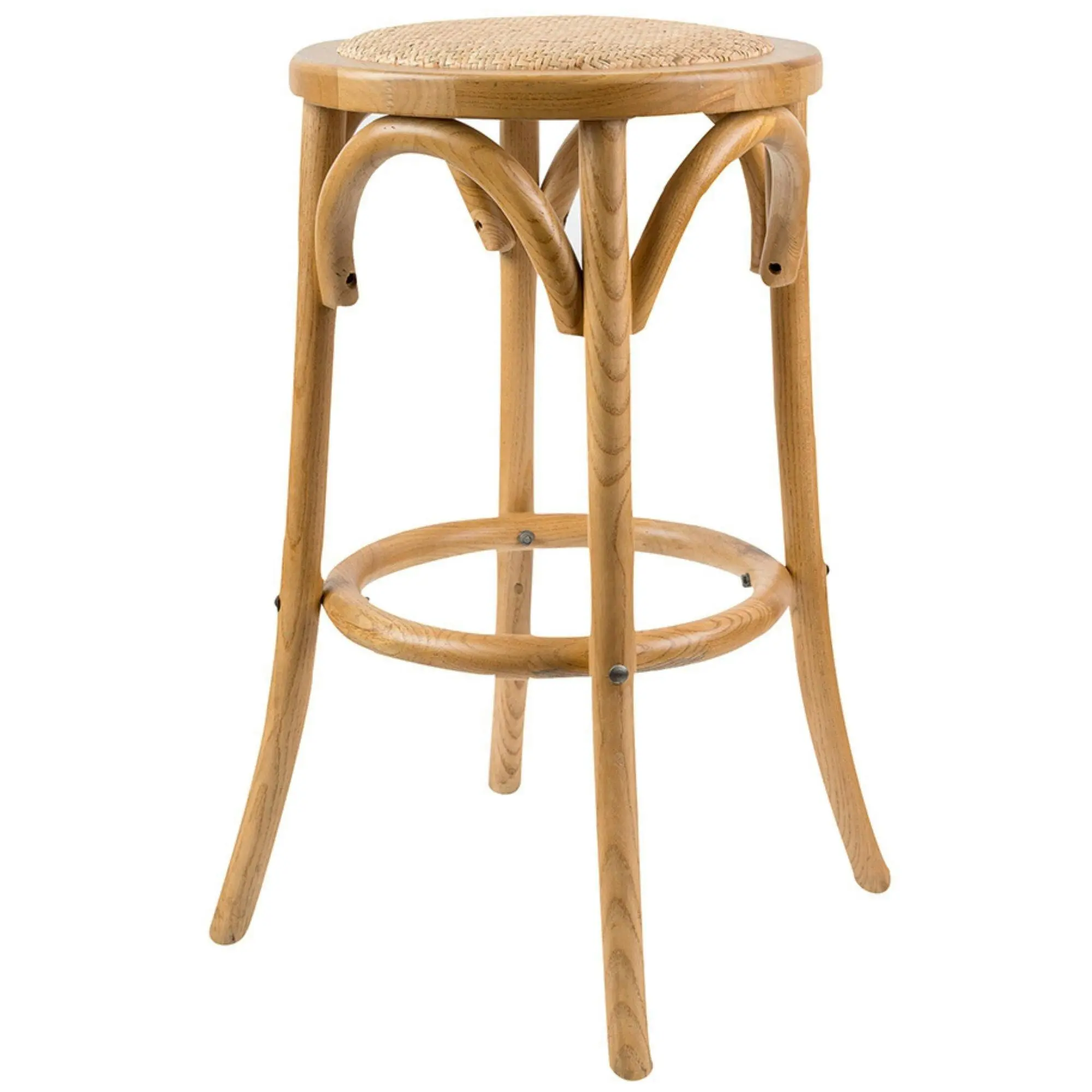 Aster Round Bar Stools Oak - Furniture