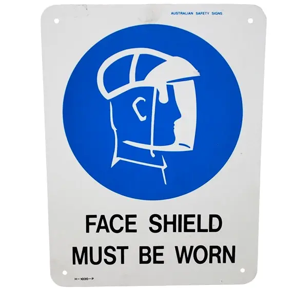 Livingstone Printed Sign 'Face Shield Must Be Worn' 225 x 300mm Polypropylene - Health