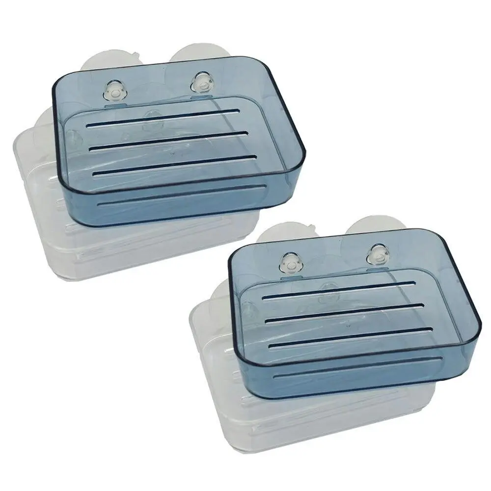 4x Boxsweden Soap Holder 13.5cm w/ Suction Bathroom Shower Soap Organiser Asst. - Home & Garden