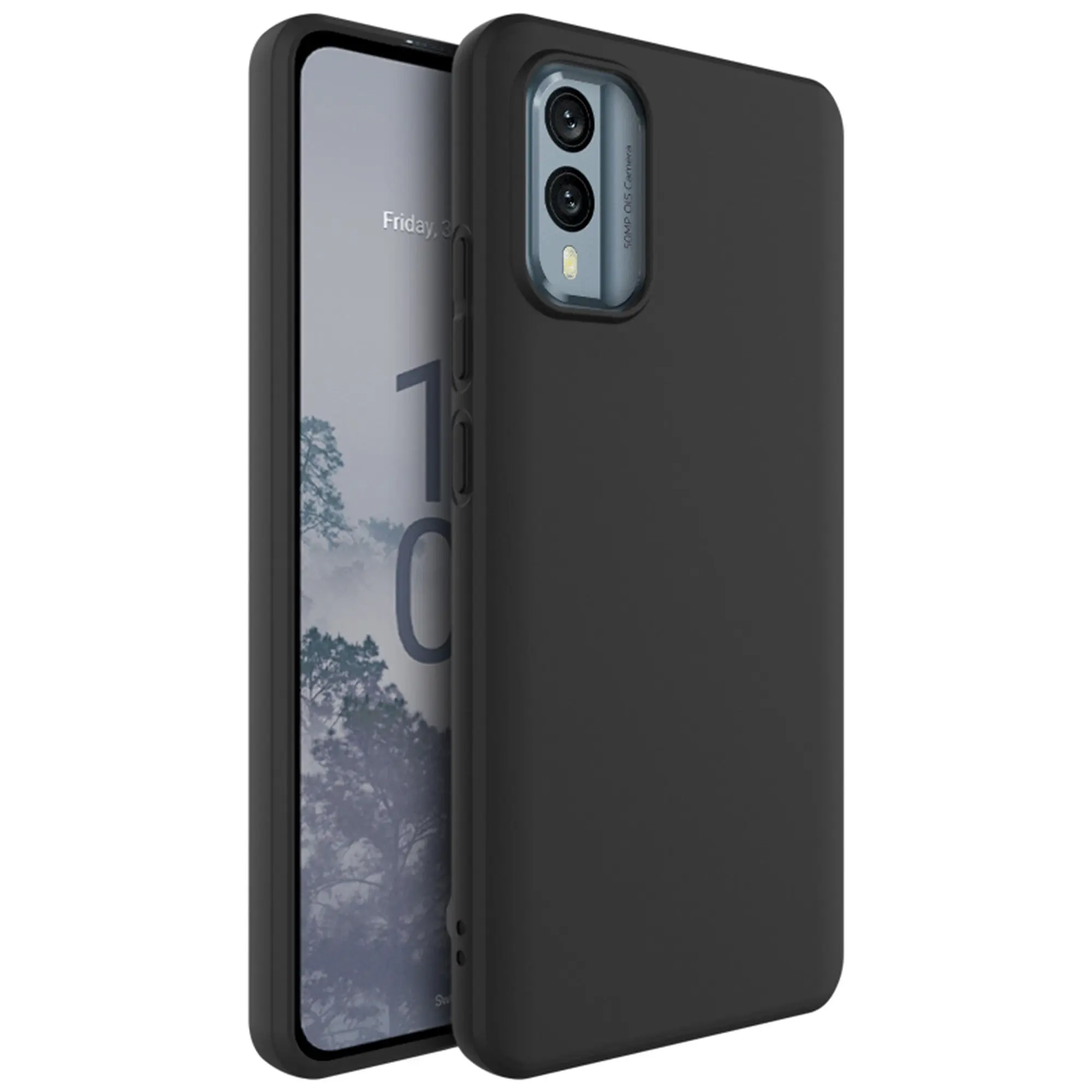 MEZON Nokia X30 5G Ultra Slim Black Premium TPU Gel Back Case - Shock Absorption (Nokia X30 5G, Gel Black)