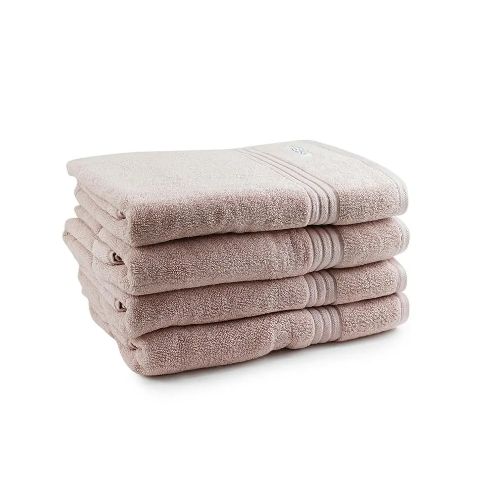 4pc Onkaparinga 69x140cm Cotton Flinders Bathroom Towels Set 600GSM Pink Blush - Home & Garden