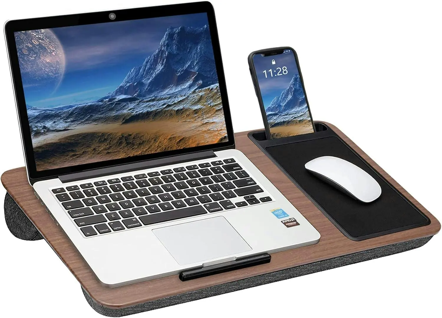 Laptop Lap Desk 15.6" Notebook Home Office Wood Grain Color - Furniture