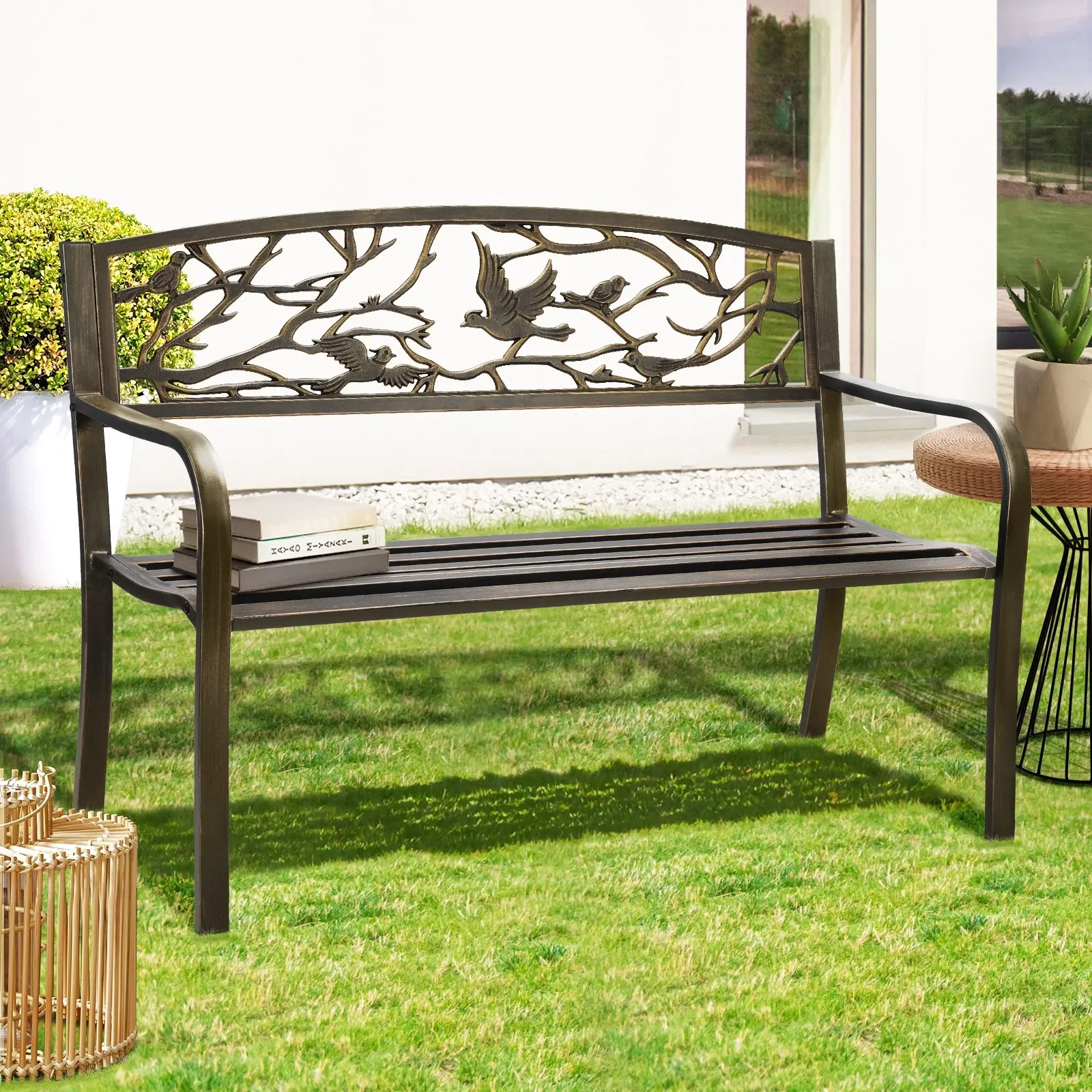 Livsip Garden Bench Park Lounge Patio Chair Backyard 3 Seater Outdoor Furniture - Up to 65% off Outdoor Furniture