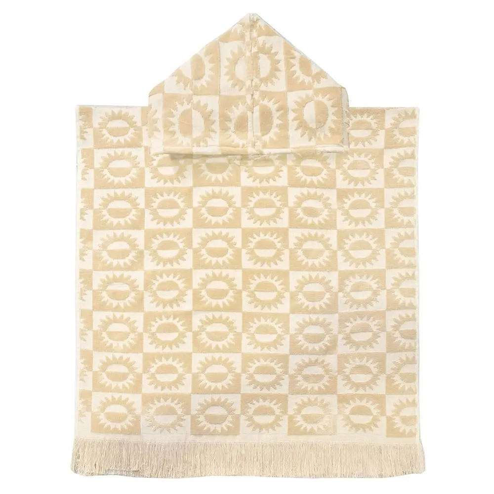 Bambury Home Living Ultra soft Sola Kids Poncho Peach Cotton Woven 60 x 60cm - Home & Garden