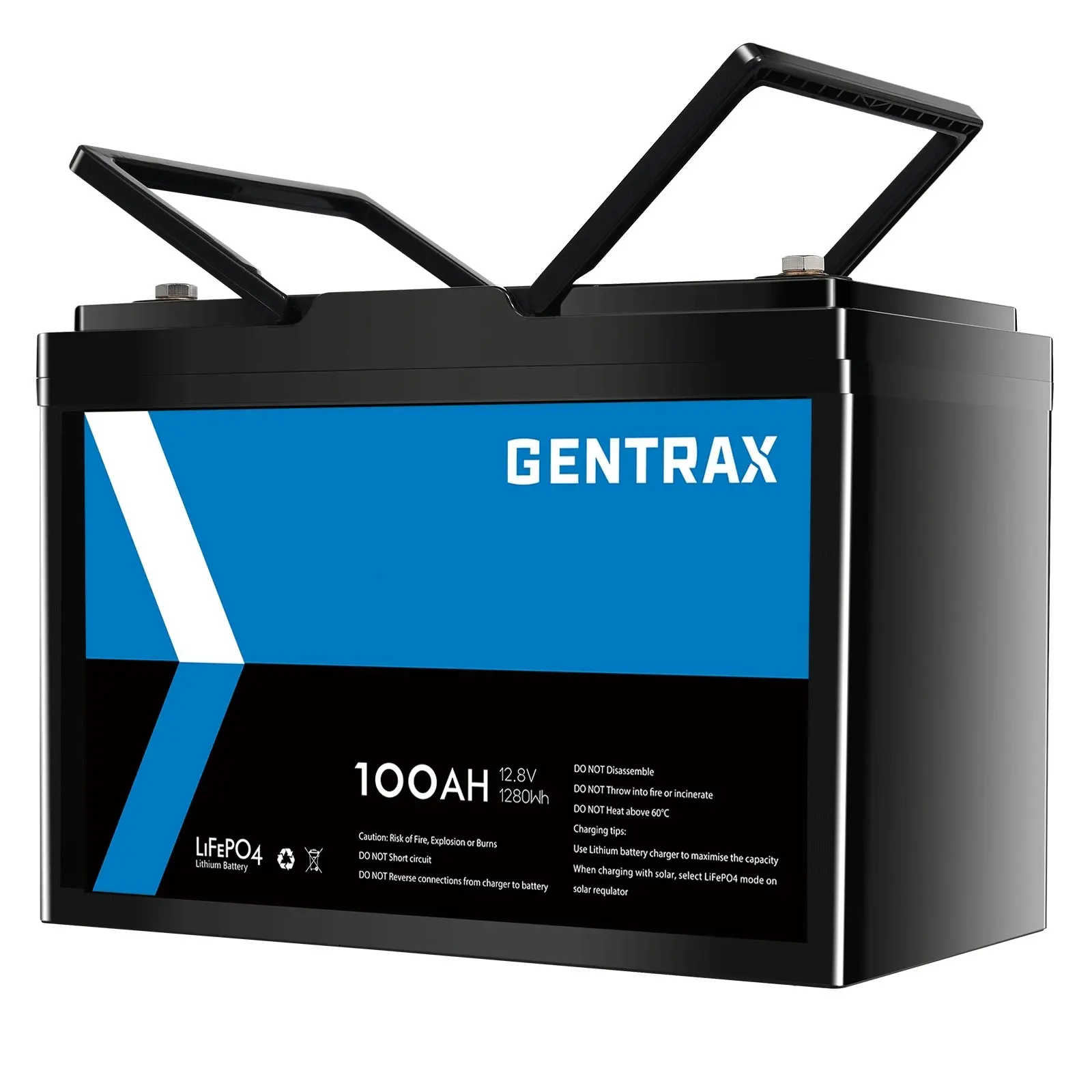 Gentrax LiFePO4 Lithium Battery 12V 100Ah - Electronics