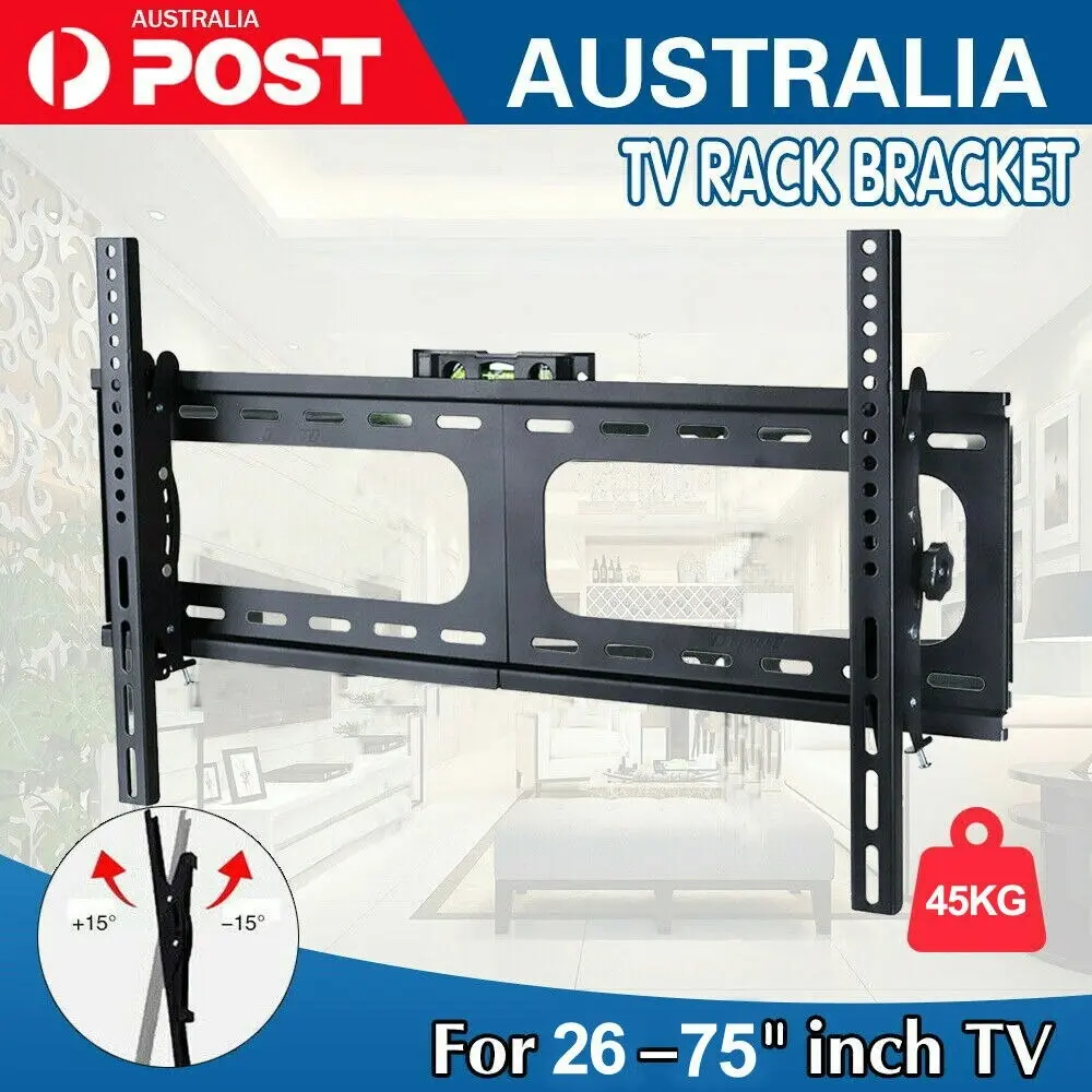 Fin Low Profile Tv Wall Mount Bracket Lcd Led Plasma 32 42 47 50 52 55 60 65 75 Inch - Electronics