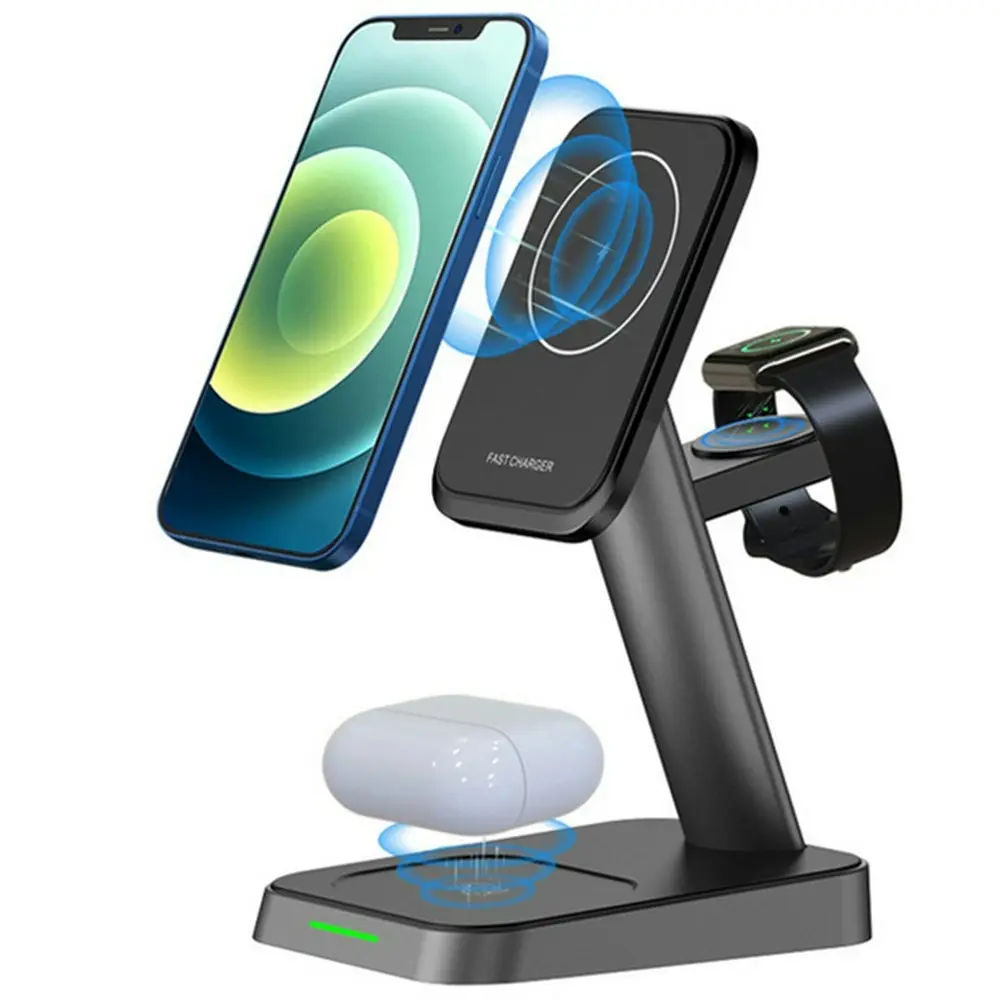 Magnetic wireless charging multifunctional 3 in 1 wireless charger for iphone 12 - Electronics
