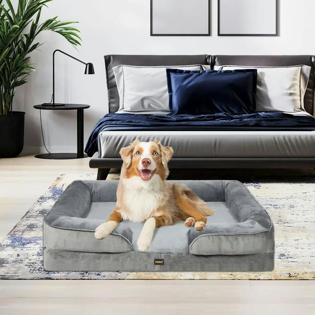 Pawz Memory Foam Pet Sofa Bed Cushion Dog Mat Washable Removable Orthopedic L - Pets